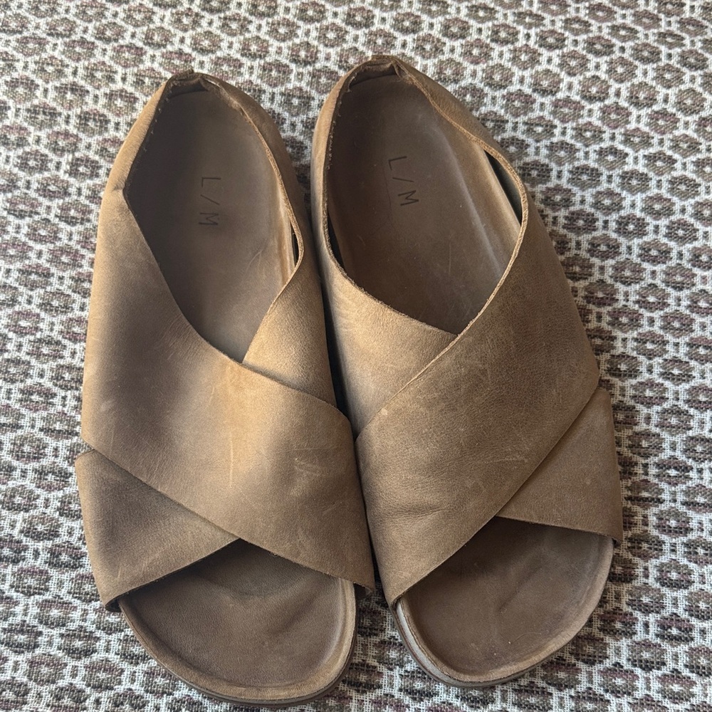 Lauren Manoogian Raw Cross Slide in Burnt Umber Size 41 - Picture 2 of 11